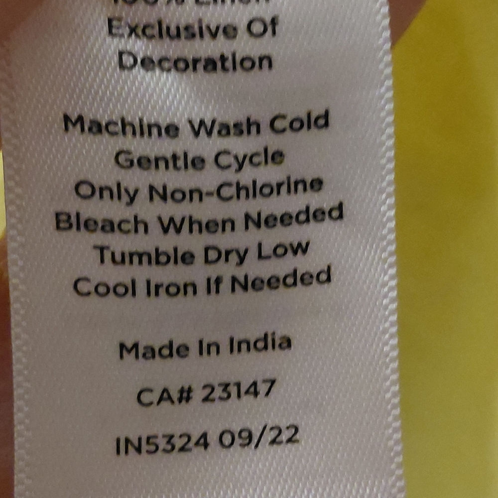 Talbots Yellow Linen Top - Picture 3 of 6